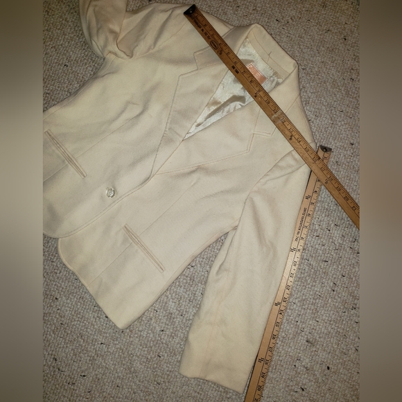 Vintage Pendleton ivory white 100% wool blazer 10 - Picture 7 of 7
